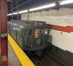 Next stop for the holiday train is 57th Sts Station, located on the F Line as it departs 47-50th St Rockefeller Center Station